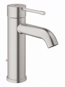 Смеситель для раковины GROHE Essence New S-Size II с донным клапаном, суперсталь (23589DC1)