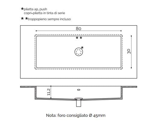 Прямоугольная раковина Corian® с столешницей Acquapazza Corian ® elements ARCH-00125440 - Вид №3
