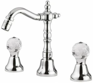 Rubinetteria Giulini Смеситель для биде с 3 отверстиями Odessa crystal F3945a/s