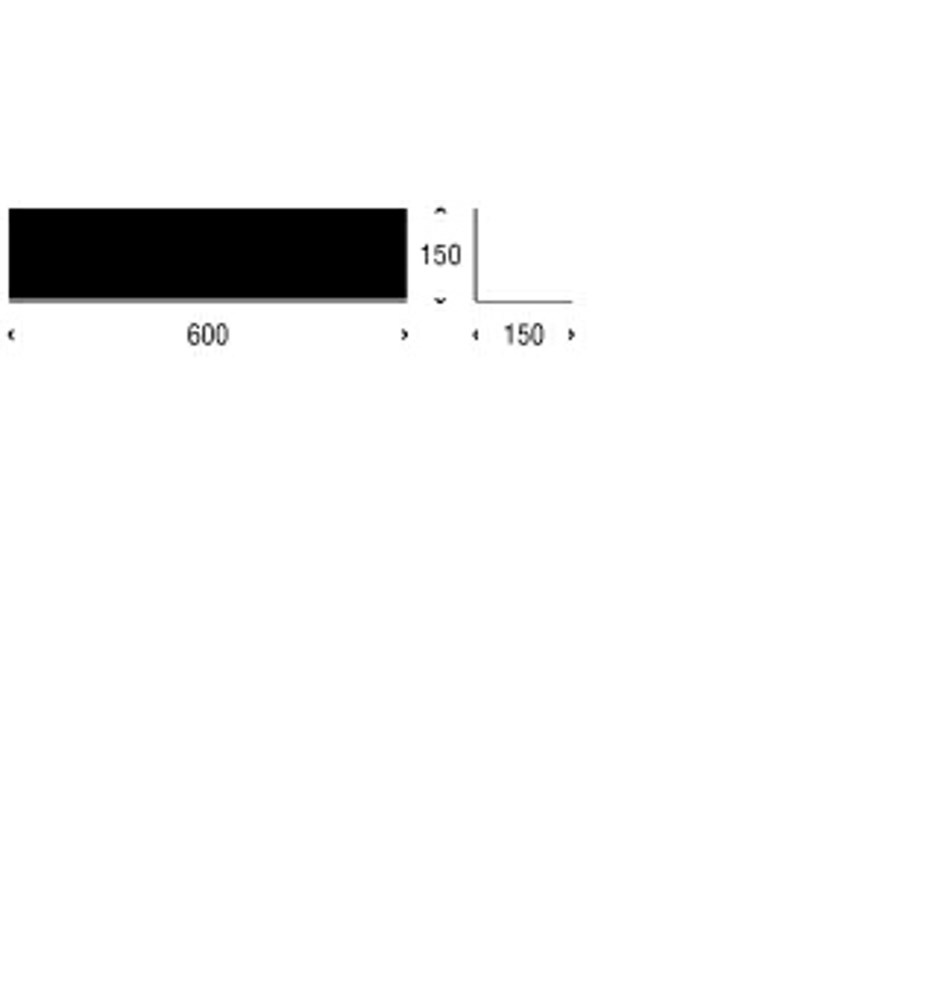 FROST Полка 4021 15x15x60cм » чёрная Алюминий Черный U4021-B  - Вид №3