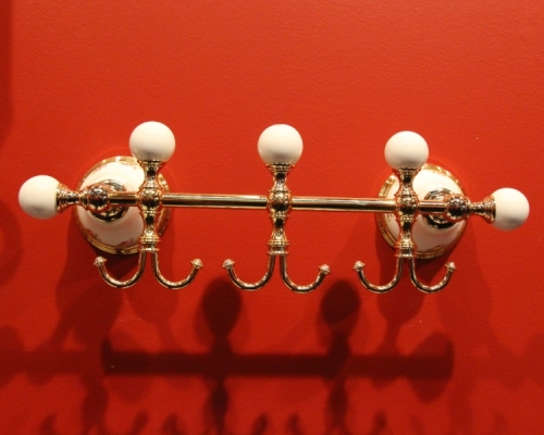 Планка с тремя крючками MIGLIORE Provance Ml.PRO-60.539.DO, цвет золото  - Вид №2