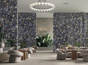 Пол / керамогранит с мраморным эффектом