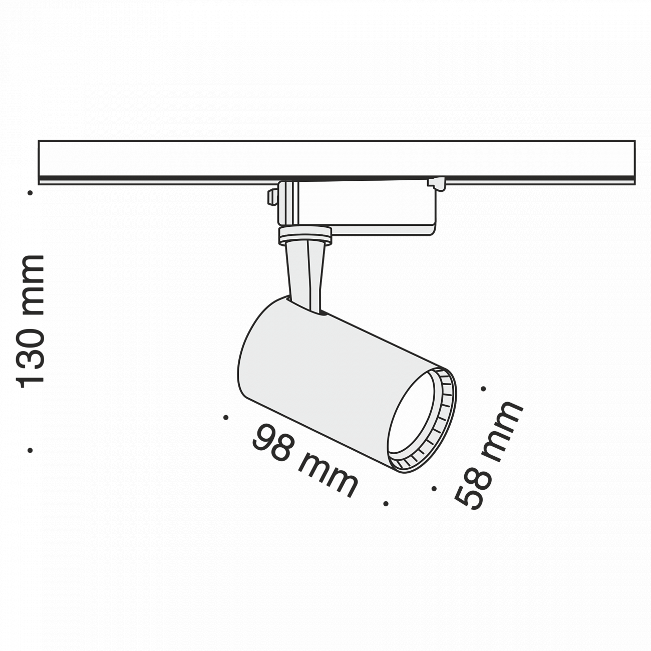 Трековый светильник белый TR003-6W4K TECHNICAL SINGLE PHASE TRACK SYSTEM 00-3956202 Белый  - Вид №1