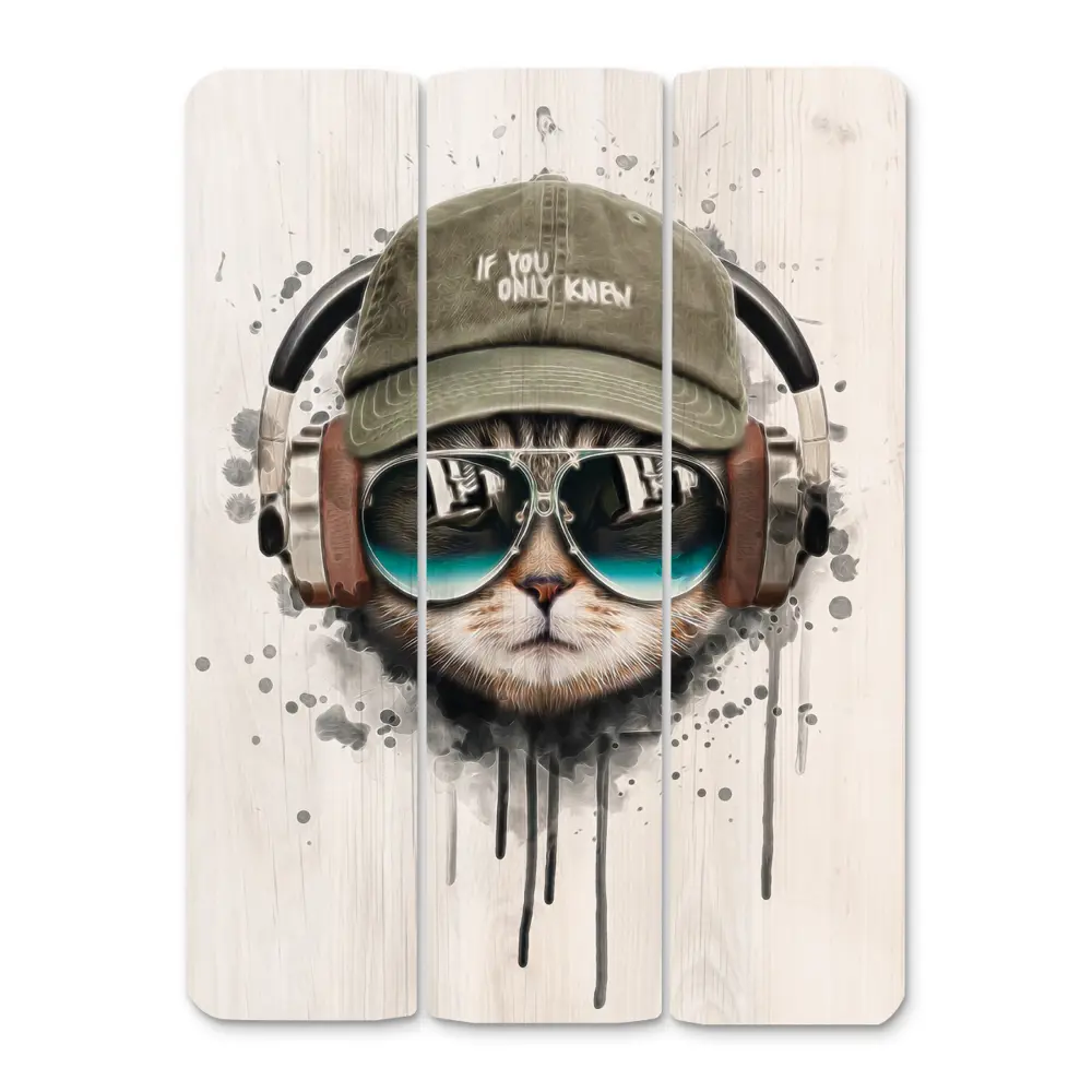 Картина на МДФ Кот хипстер 30x40 см POSTERMARKET STLM-2169949