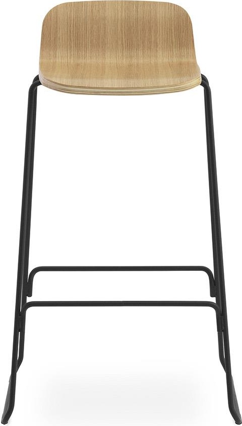 602553 Barstool w. Назад 75 см Дуб / Черная сталь Normann Copenhagen Just - Вид №1