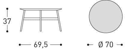 Круглый мраморный журнальный столик Varaschin Summer Set ARCH-00058085 - Вид №2