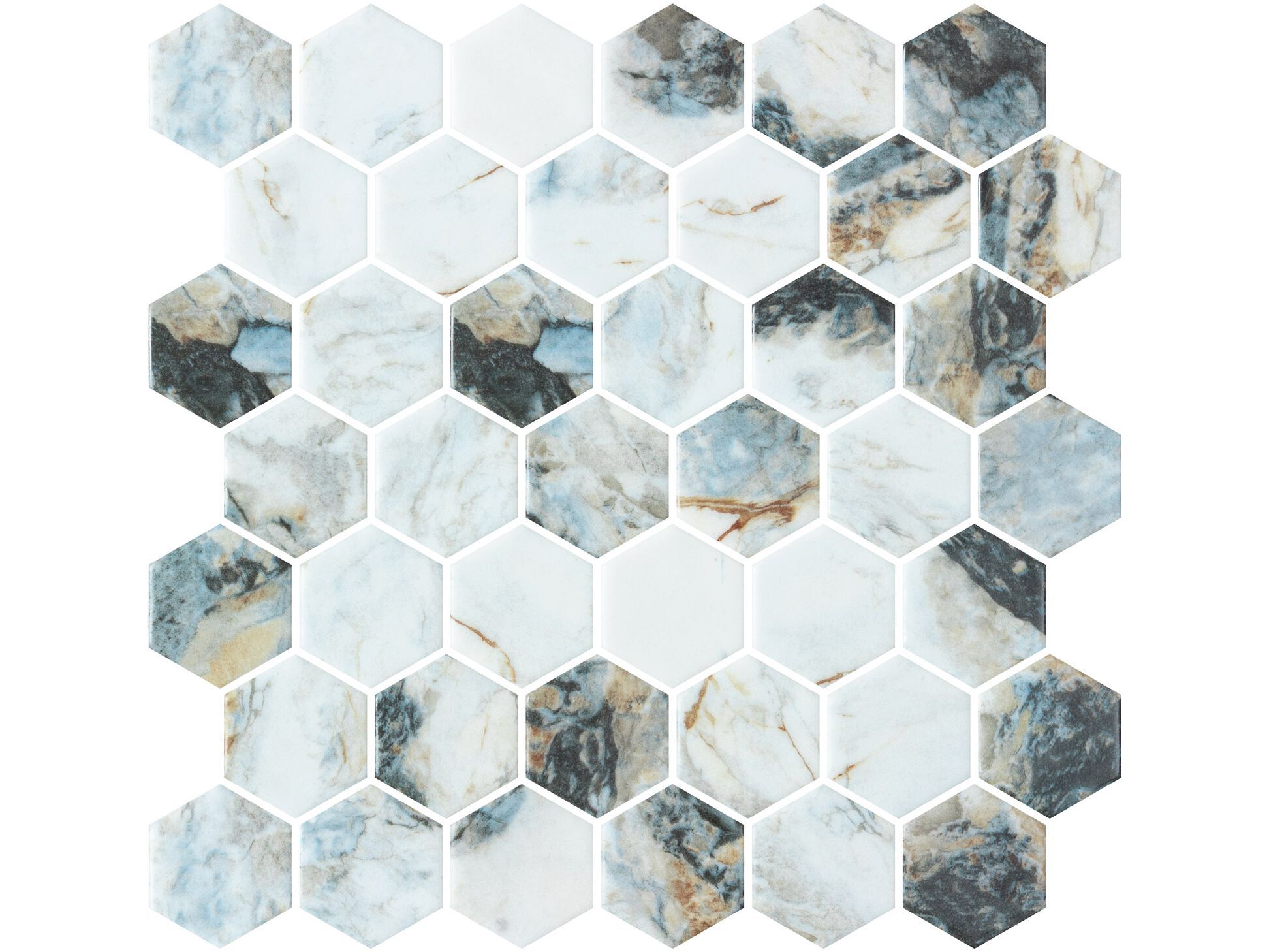 Стеклянная мозаика Onix Высококлассный мрамор Hex XL ARCH-00150492