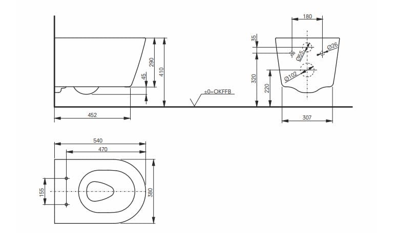Керамический подвесной туалет без бриды TOTO RP ARCH-00114346 - Вид №6