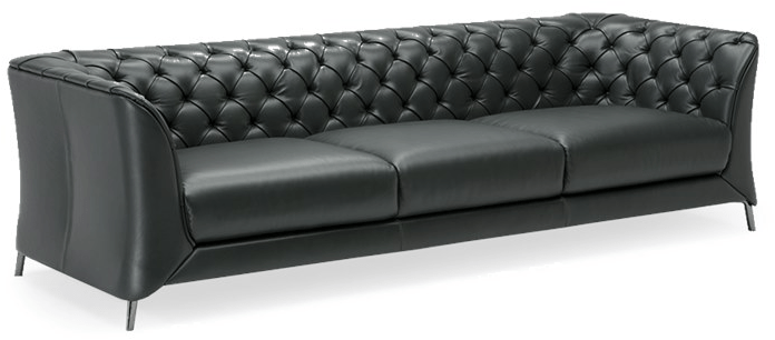 Natuzzi Кожаный диван с тафтингом La scala sun-id-1453591 - Вид №1