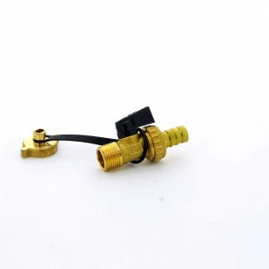 Кран Н со штуцером сливной флажок TIEMME 1/2"