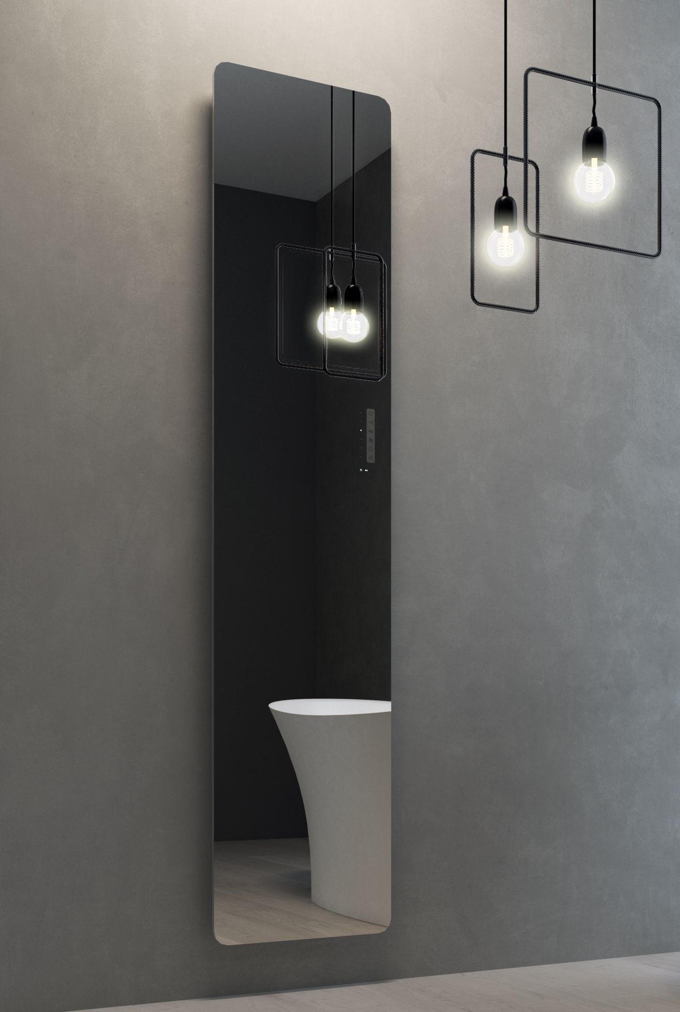 Настенный стеклянный электрический полотенцесушитель DISENIA Гелиос ARCH-00017032 - Вид №2