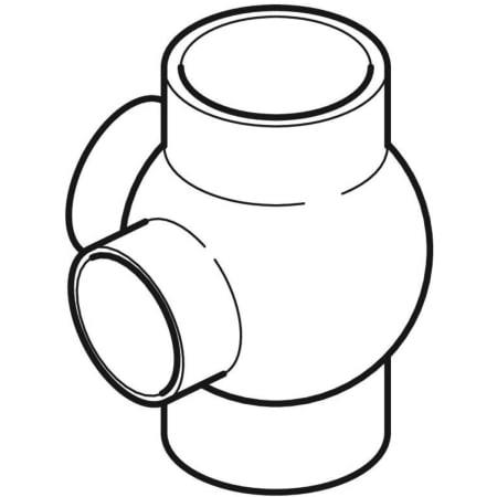 GEBERIT 364.320.16.1 Крестовина шаровая Geberit PE 88,5°, соединения 90° смещенные  - Вид №1