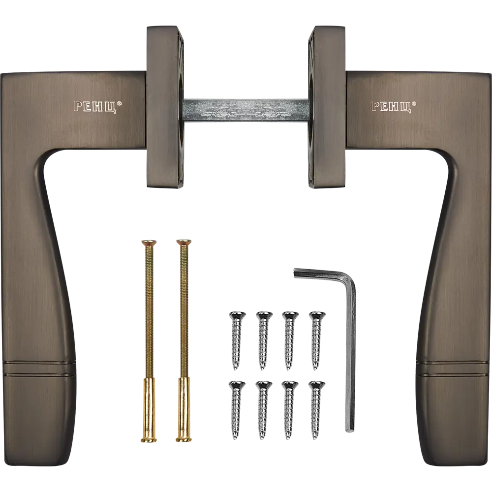 Ручка дверная на розетке Reinz Риволи, цвет матовый черный никель RENZ STLM-2143785 - Вид №1