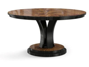 Круглый стол из шпона