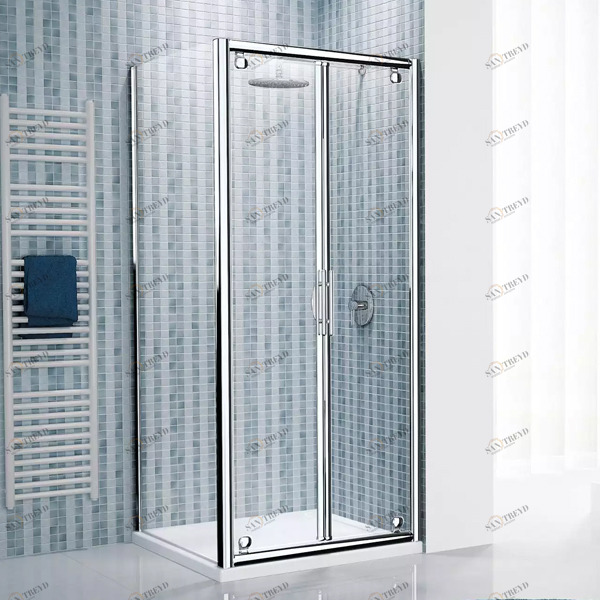 Душевой уголок 90x90 LUNES B+F Novellini LUNES с серебристым профилем LUNESB841BLUNESF841B