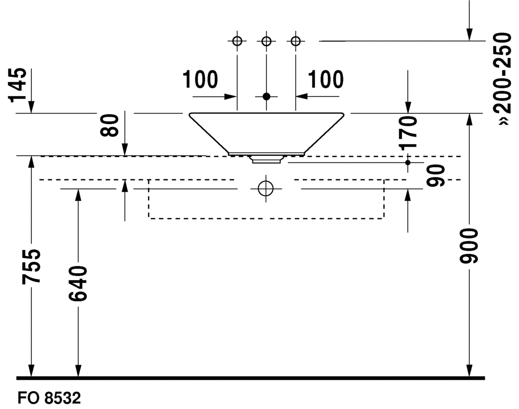 0408530000 Накладная раковина на столешницу  овальная Duravit Starck 1 - Вид №5