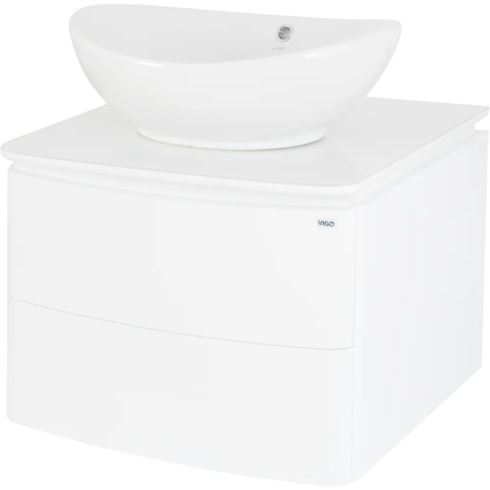 Тумба под раковину подвесная Cosmo 60 см цвет белый VIGO STLM-2031129 - Вид №1