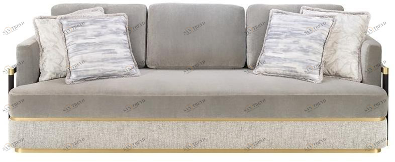 FRATO 3-х местный бархатный диван Como Fup220020aaa