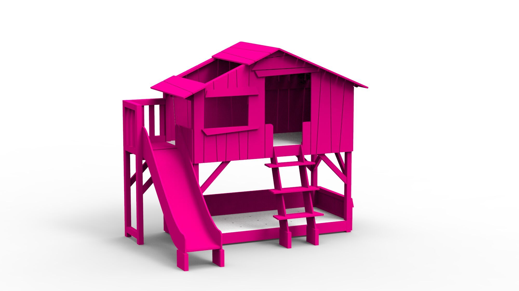 Двухъярусная кровать из МДФ с горкой и платформой Mathy by Bols TREEHOUSE BEDS &amp ARCH-00002332 - Вид №16