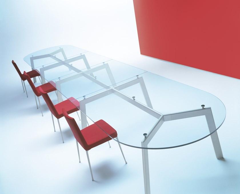 Desalto Овальный стол из стали и стекла sun-id-1491294 - Вид №7