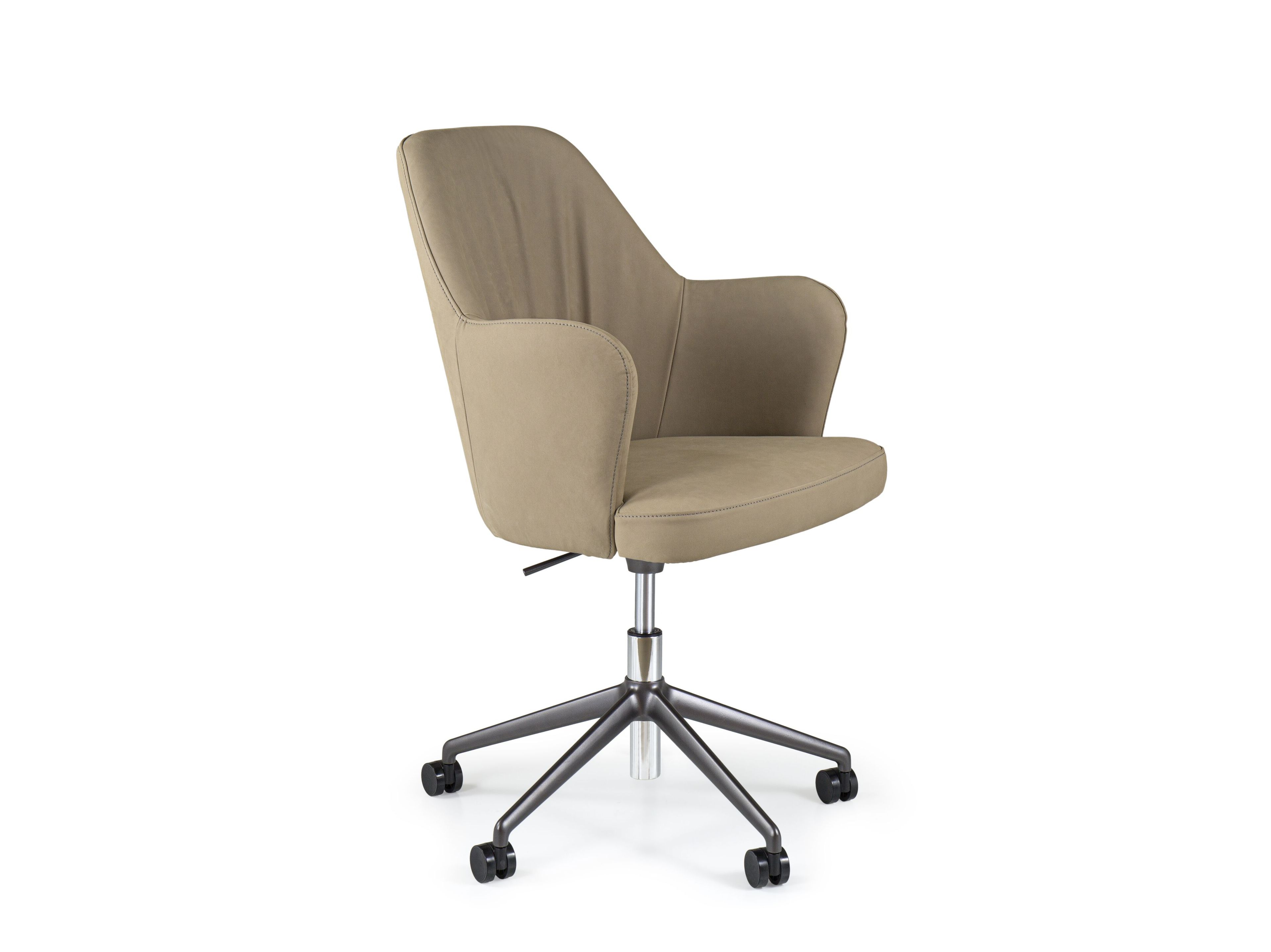 5-спицевое кожаное вращающееся офисное кресло с колесами Borzalino ARCH-00151405 - Вид №8