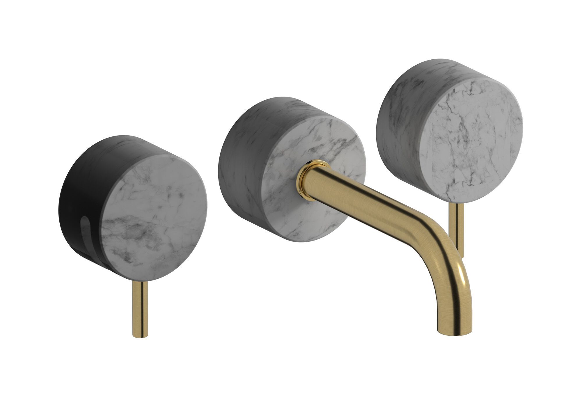 Мраморный настенный смеситель для раковины с 3 отверстиями IB мрамор + мрамор Elle ARCH-00021164 - Вид №7