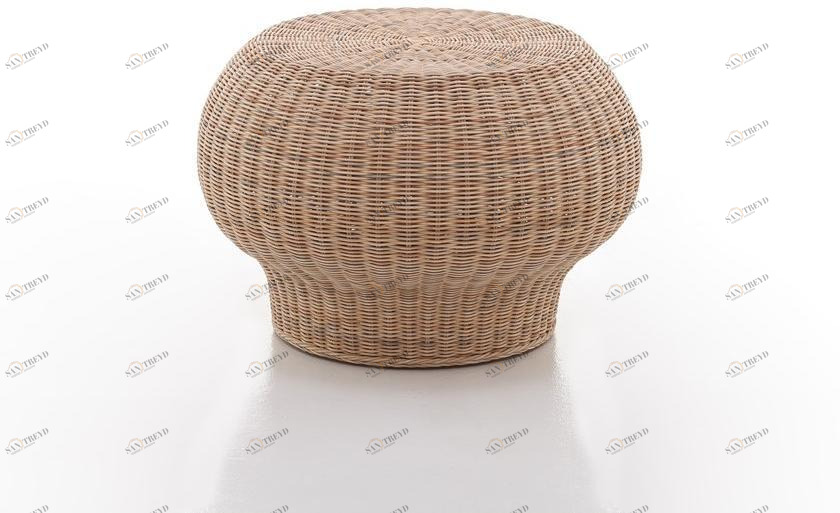 Gervasoni Низкий круглый плетеный журнальный столик Bell + bolla + corallo sun-id-1396970