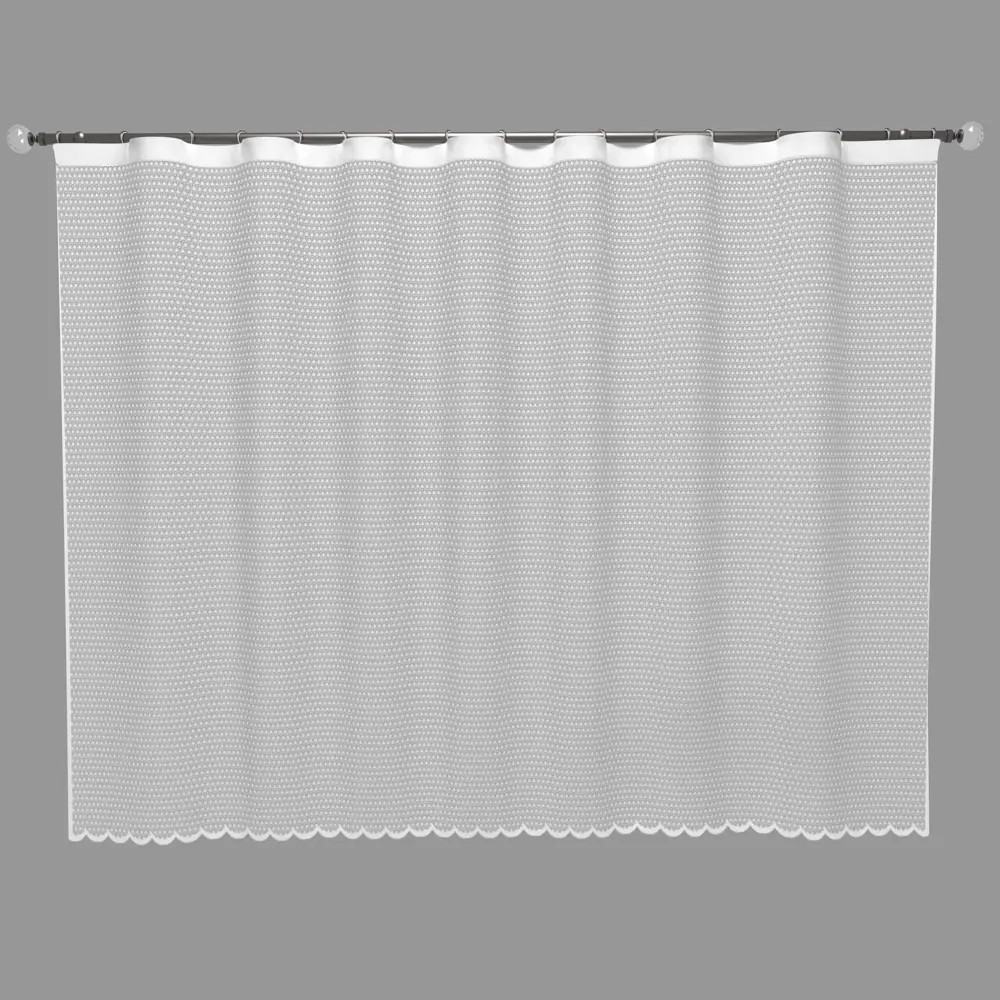 Тренд Белая тюль на шторной ленте 160x200 см для кухни и детской 89433389 Santreyd STLM-1581412 - Вид №1
