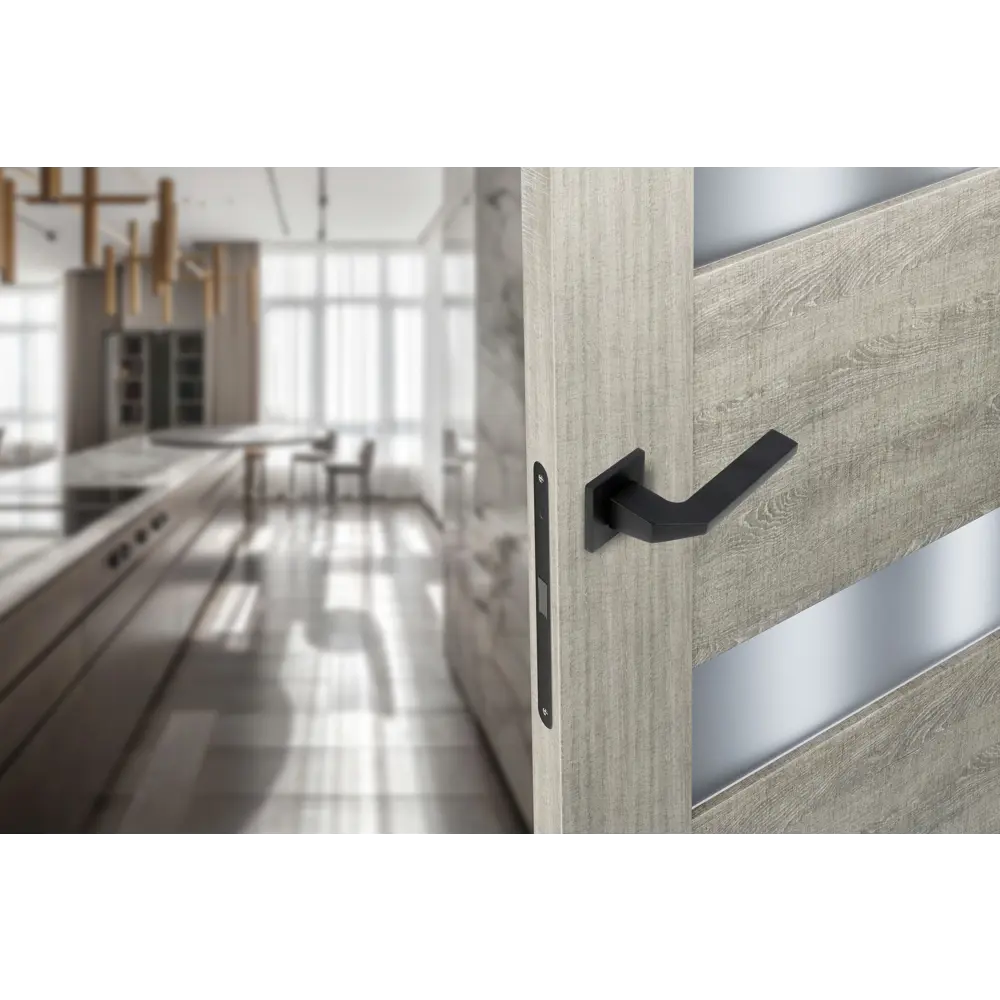 Дверные ручки EDSON EDS-132B-Q2 в элегантном черном исполнении 85170367 STLM-0059385 - Вид №5