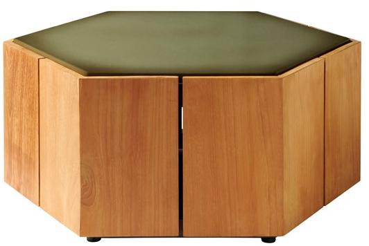 TRIBÙ Шестиугольный столик для сада Hexagon sun-id-1378588 - Вид №4