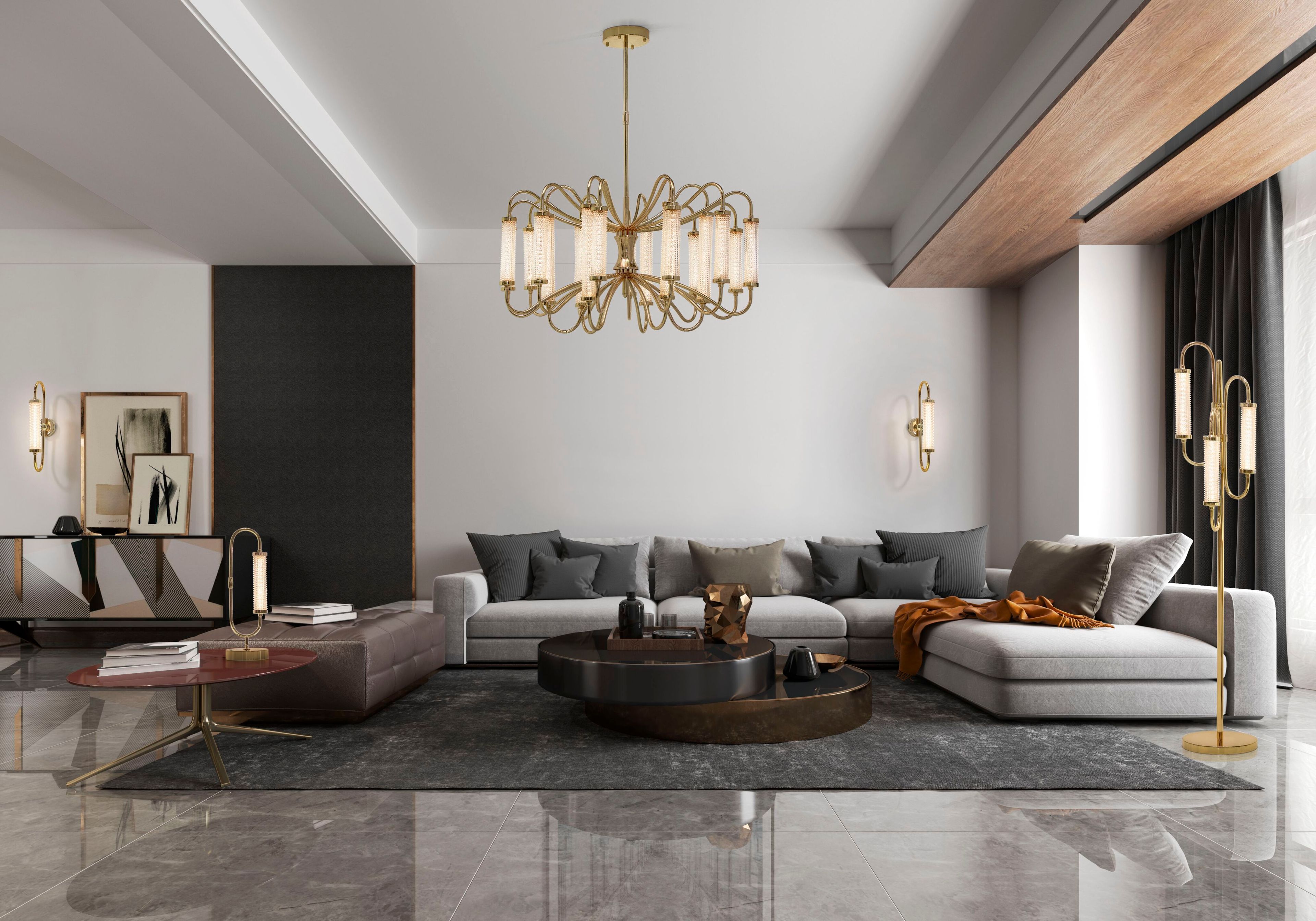 Светодиодный торшер из металла и стекла K-Lighting Andy ARCH-00064170 - Вид №2