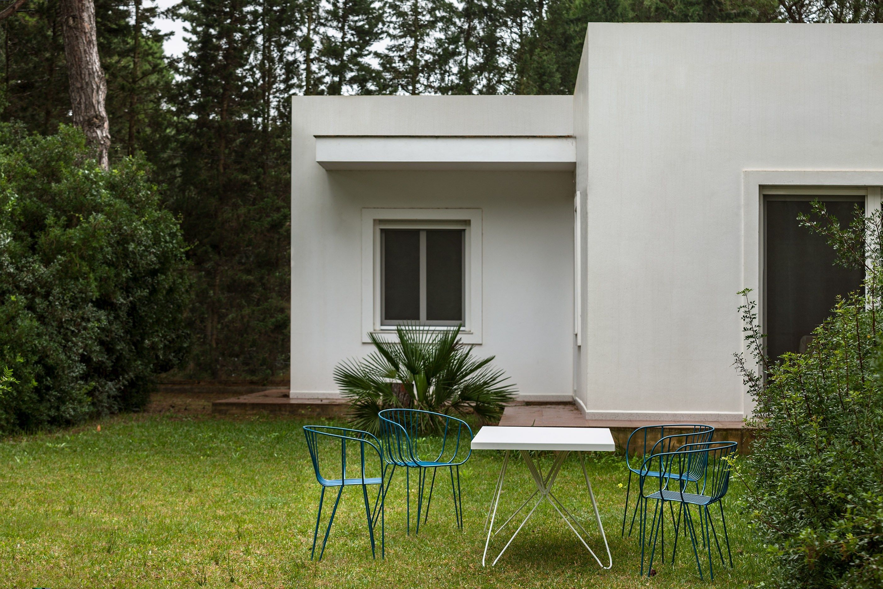 Штабелируемый садовый стул из оцинкованной стали iSimar оливковое дерево ARCH-00019547 - Вид №3