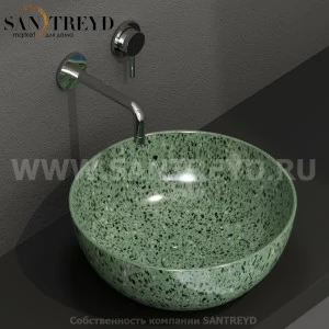 B6T37GV Накладная раковина на столешницу  круглая Ceramica Globo T-EDGE