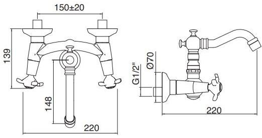 Rubinetterie Treemme Nuova retrò  4135  - Вид №1