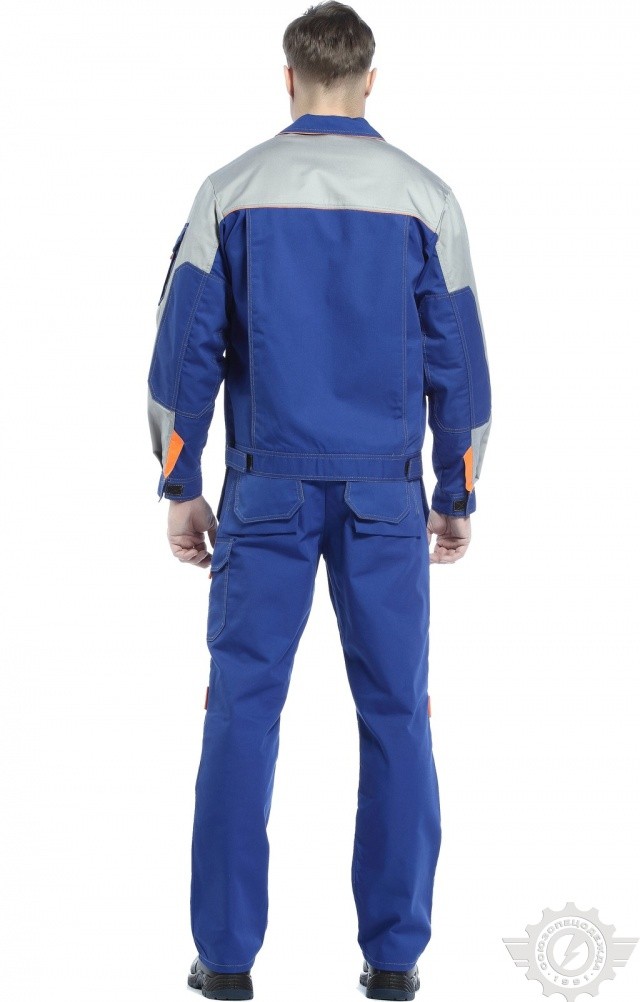 4957406 Куртка "Профессионал" василек со светло-серым  Летняя спецодежда  размер 52-54/182-188  - Вид №8