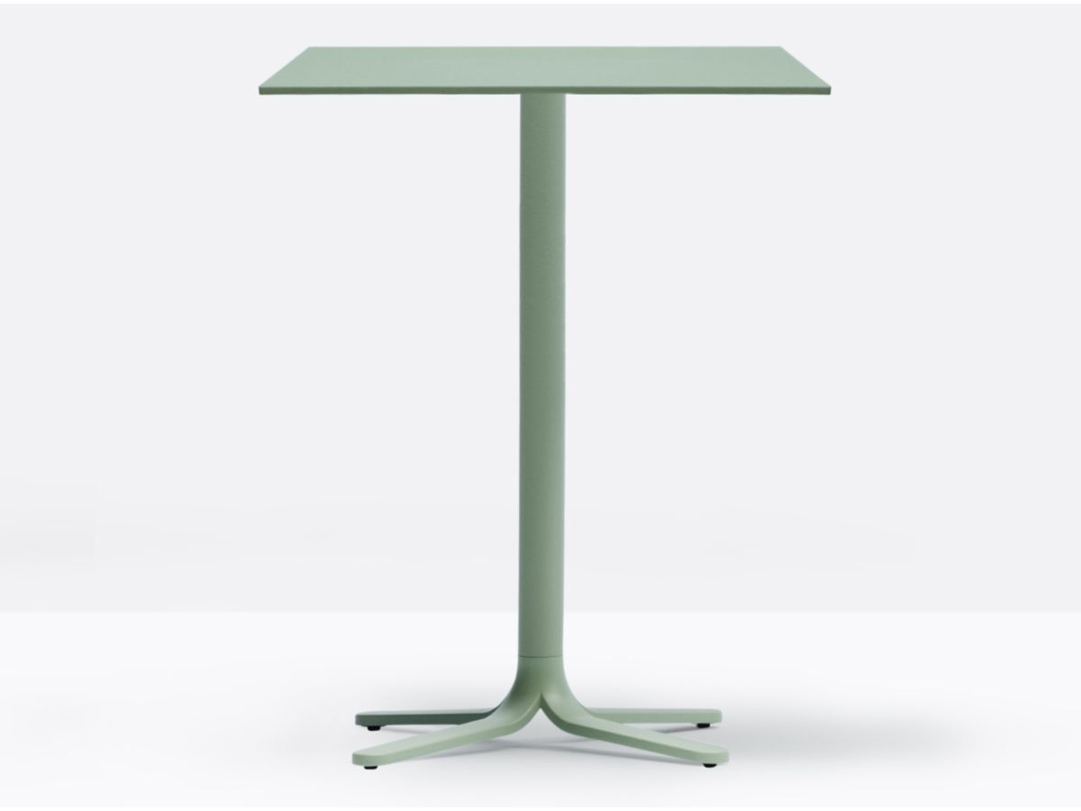 Высокий квадратный стол из литого алюминия со спицевым основанием Pedrali Fluxo ARCH-00126662