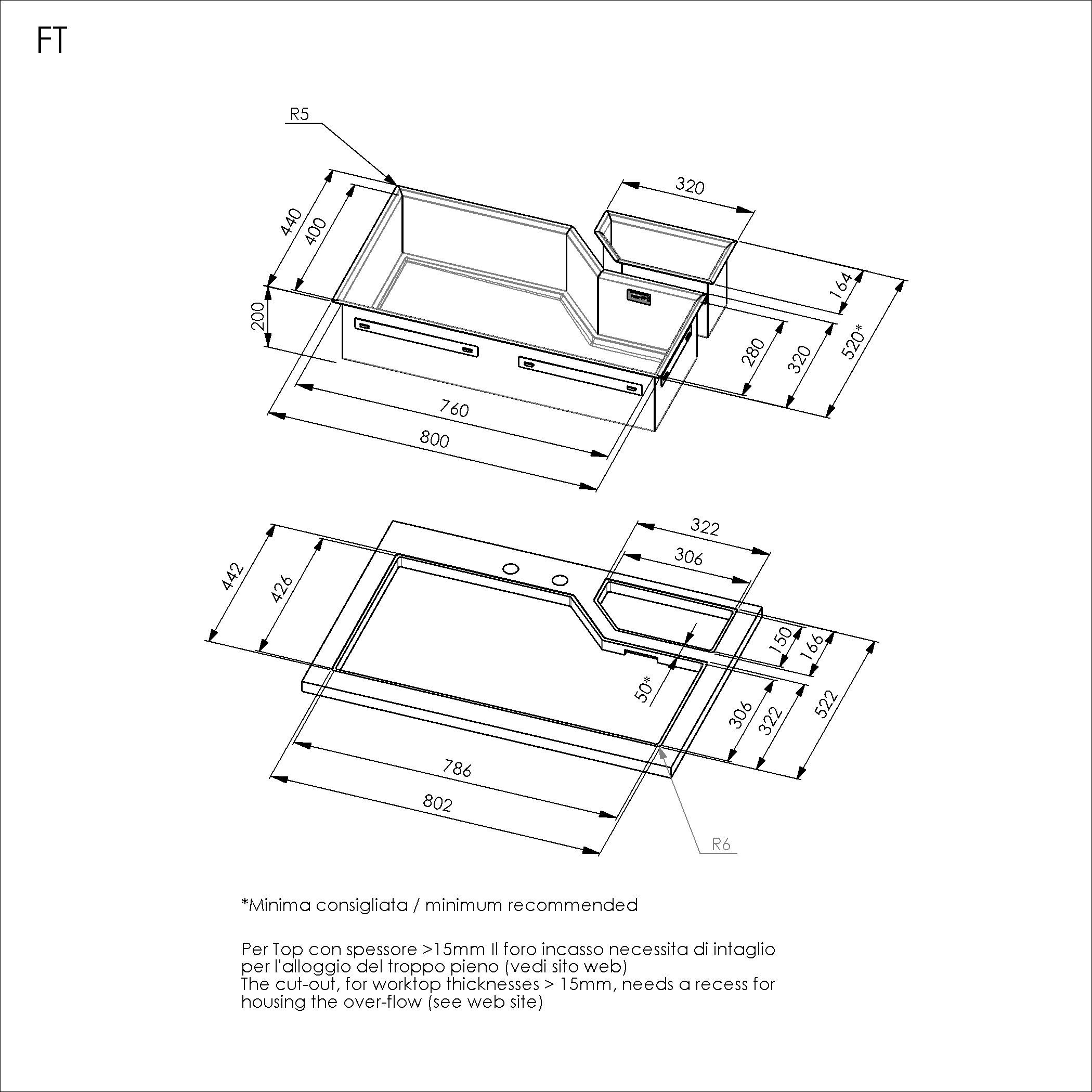 Раковина из нержавеющей стали с подходящим каналом Foster DIADE ARCH-00115732 - Вид №11