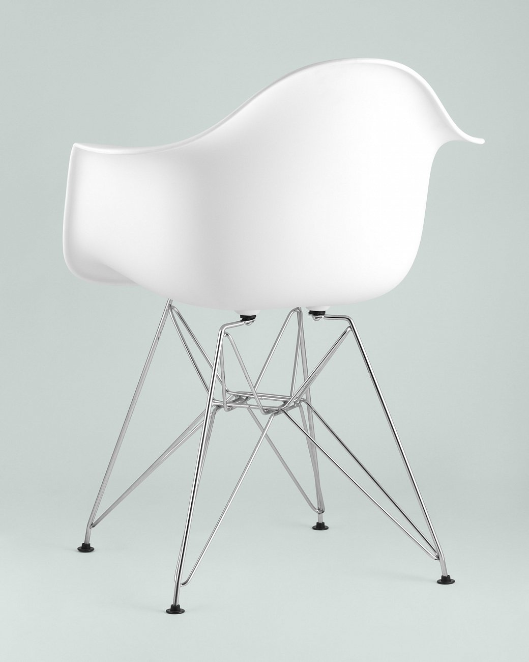 Кресло белое пластиковое с металлическими ножками Eames EAMES EAMES DAR 00-3881991 Белый  - Вид №3