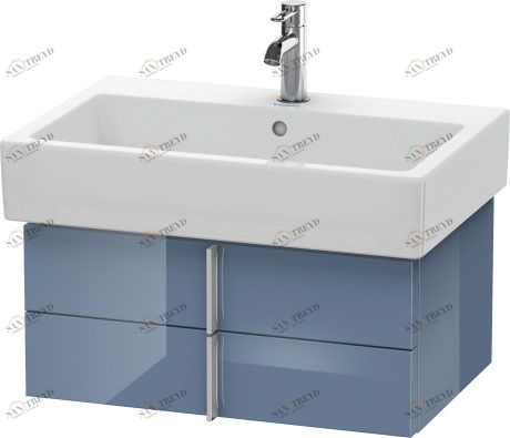 VE620504747 Vero Тумбочка подвесная Каменно-синий глянцевый лак Duravit