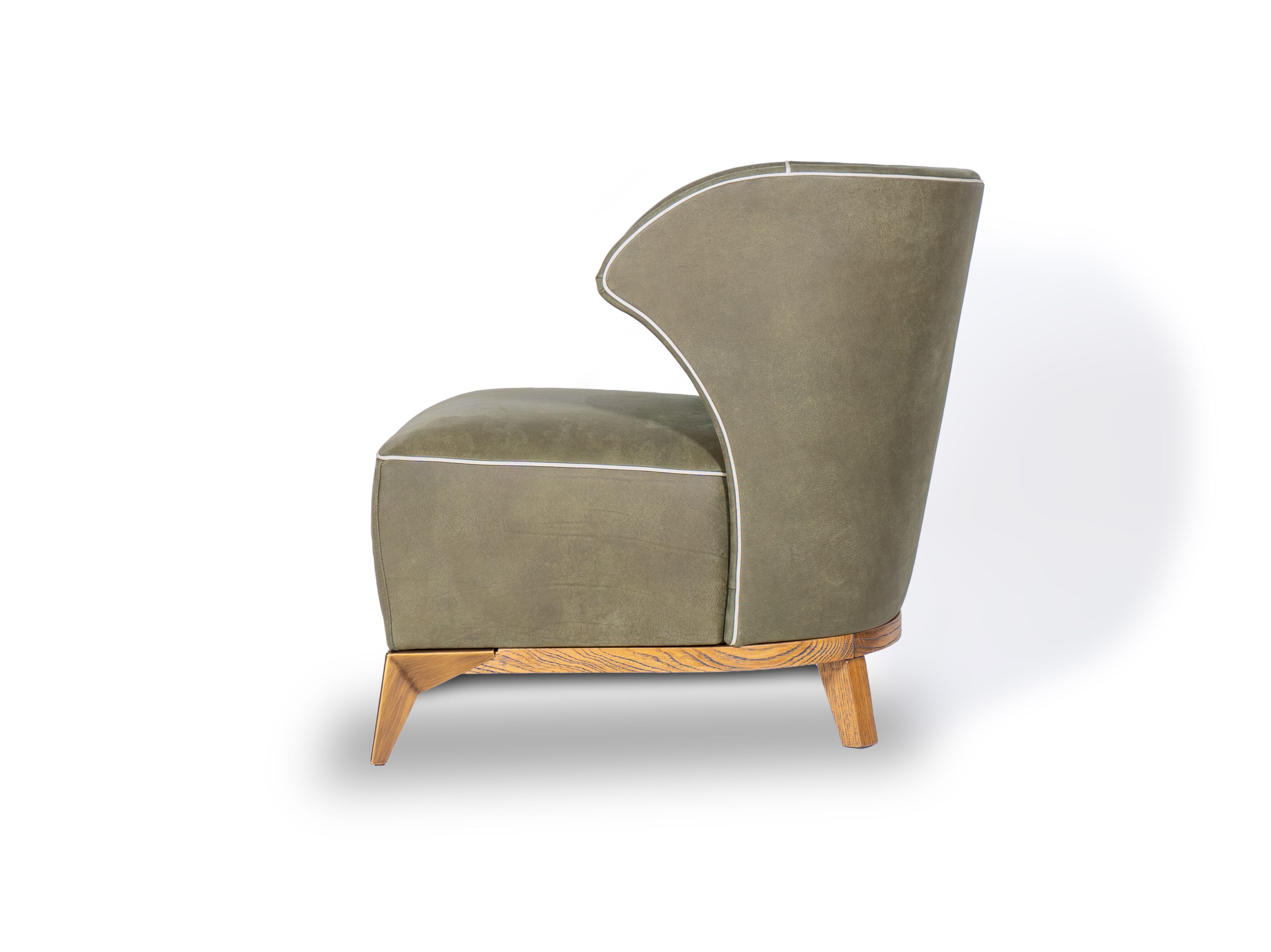 Дикий кожаный стул Mantellassi 1926 Agostina ARCH-00040728 - Вид №1