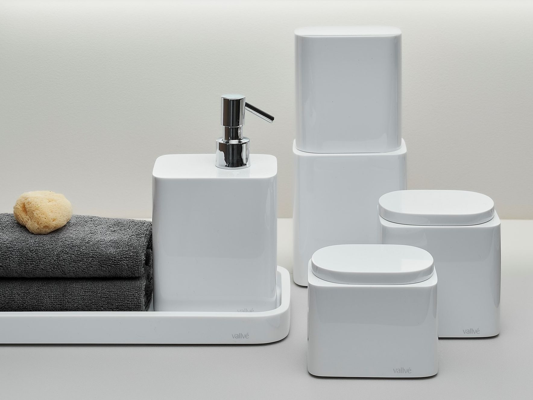 Держатель для хлопковых палочек из смолы с крышкой Vallvé набор ARCH-00033916 - Вид №3