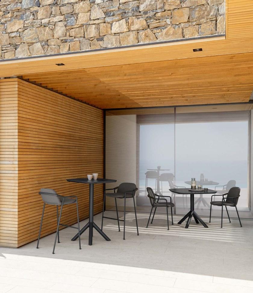 Talenti Высокий садовый табурет из алюминия и ткани Coral Corsga - Вид №2