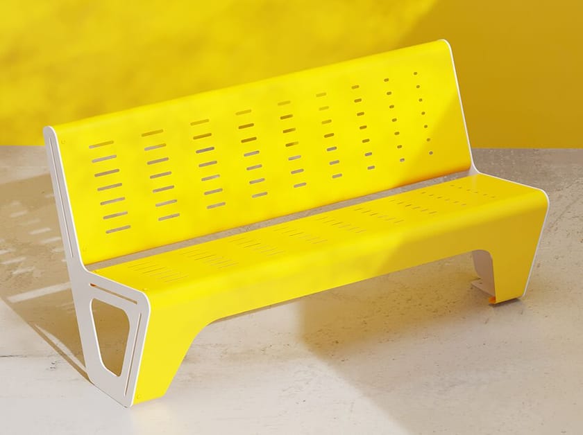 Оцинкованная стальная скамья со спинкой DIMCAR COLLY ARCH-00121424