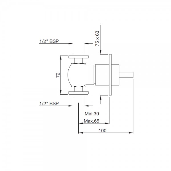 CEL-CHR-47089 Запорный вентиль Artize  Хром  - Вид №1