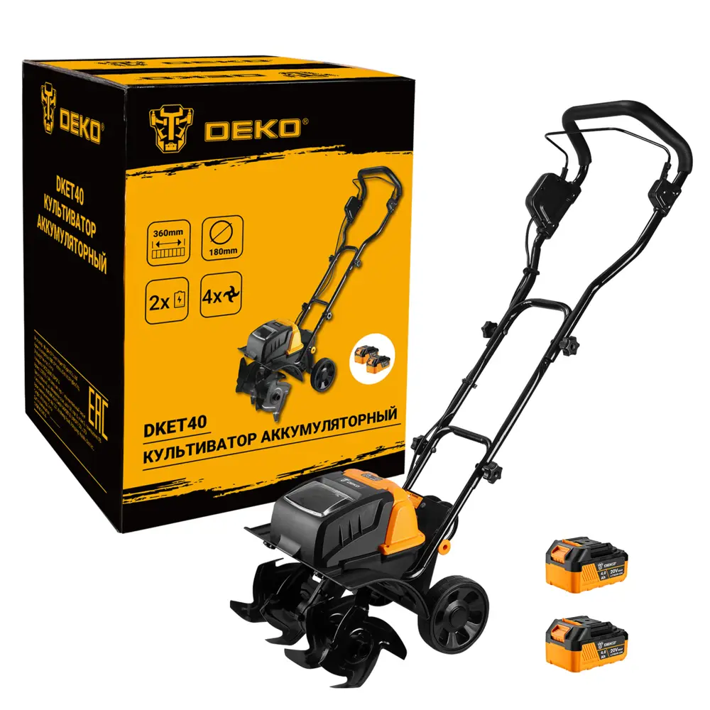 Культиватор садовый аккумуляторный Deko DKET40 160 Вт STLM-2042869 - Вид №1