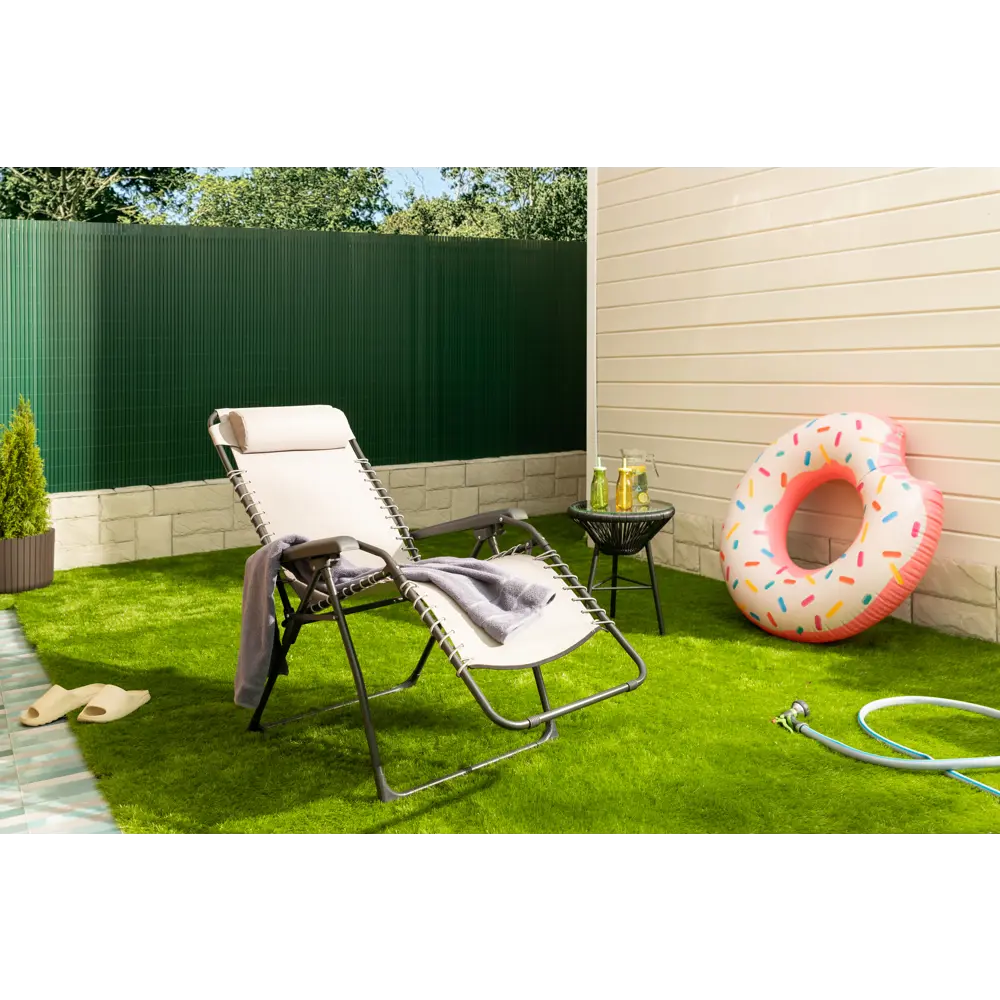 Стул-шезлонг садовый Multipo Zero 65.5x116x91 см сталь/текстилен бежевый Santreyd STLM-2162997 - Вид №11