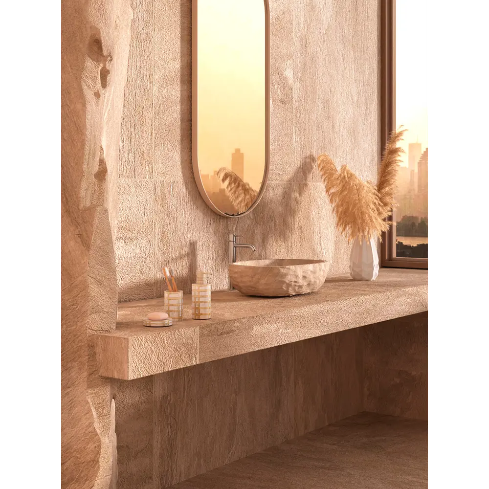 Стакан для щеток пуарэ керамика бежевый Santreyd STLM-2051521 - Вид №3