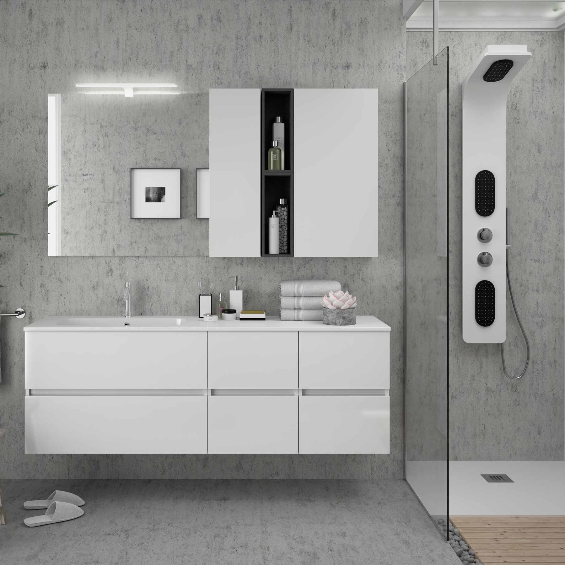 24333 SALGAR Раковина SOFIA 1605 Тумба слева MINERALMARMO 1605 x 15 x 460 мм - Вид №2