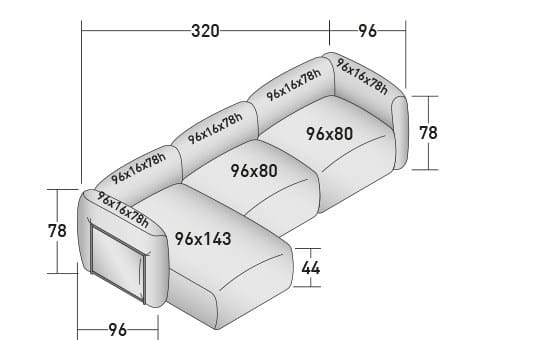Ткань съемный садовый диван Flou лук ARCH-00078991 - Вид №12