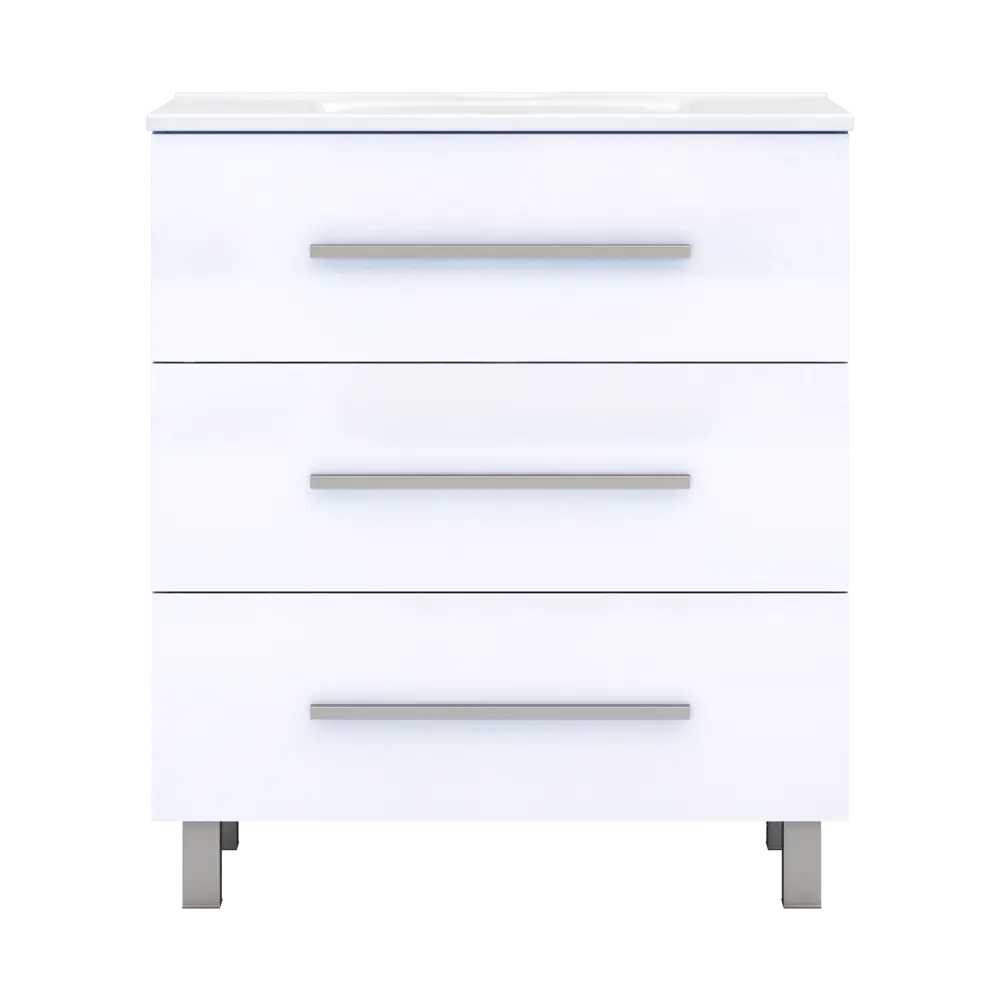 Тумба под раковину напольная Vigo Yuma 75 см цвет белый STLM-2060166